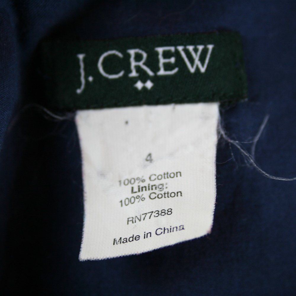 J. Crew Factory Front Ruffle Sleeveless In Navy - Picture 3 of 8